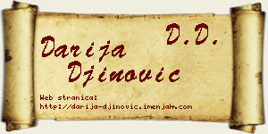 Darija Đinović vizit kartica